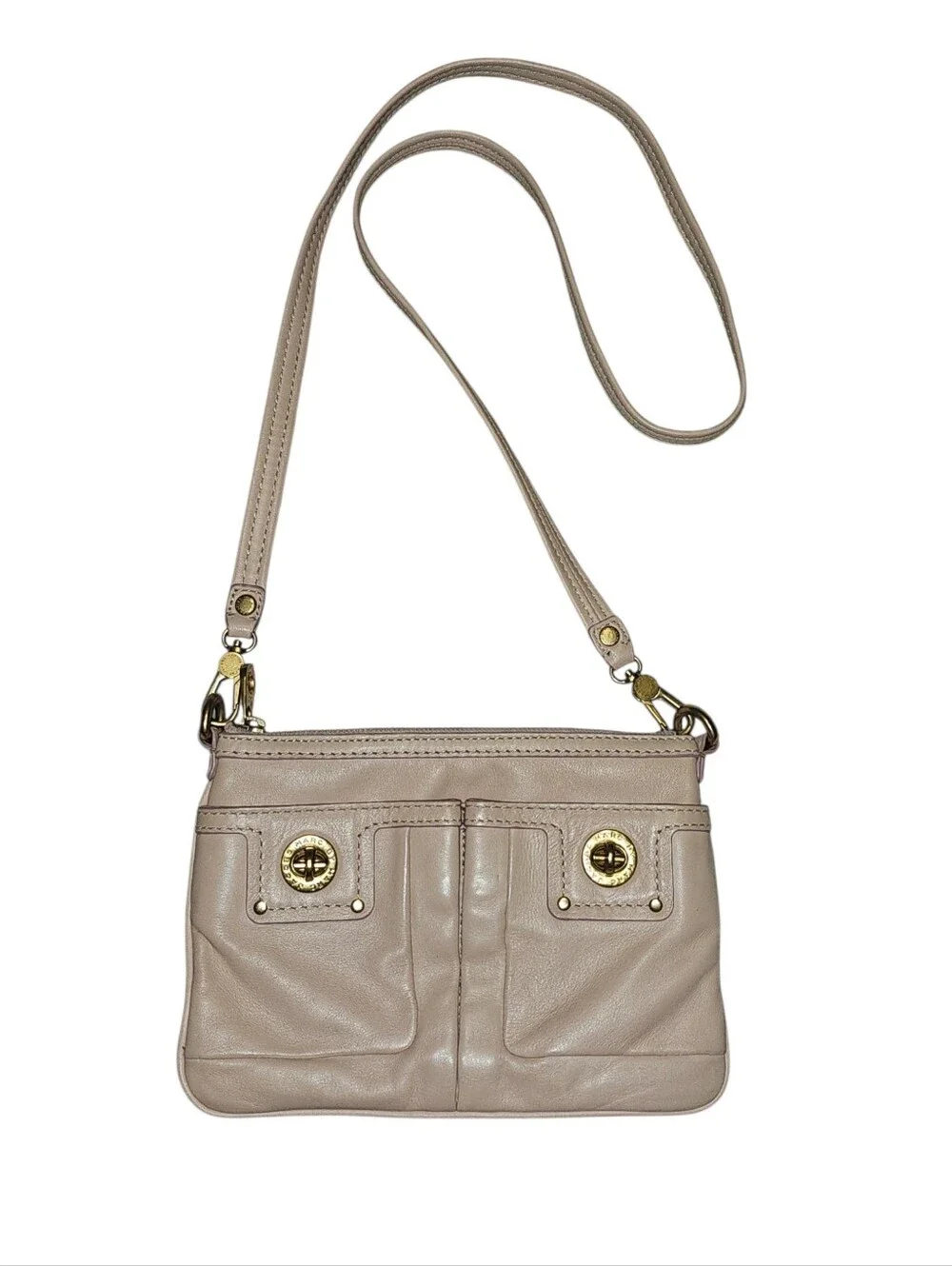 Marc By Marc Jacobs Light Pink Totally Turnlock Percy Crossbody Gold Hardware